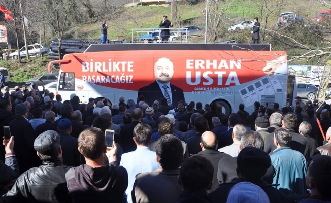 Erhan Usta, Ayvacık Seçim Kordinasyon Merkezi (SKM) açılışını gerçekleştirdi.