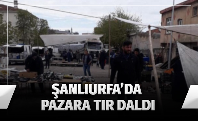 Freni tutmayan tır pazara daldı