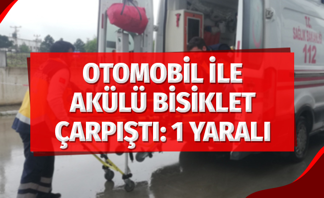 Otomobil ile akülü bisiklet çarpıştı: 1 Yaralı
