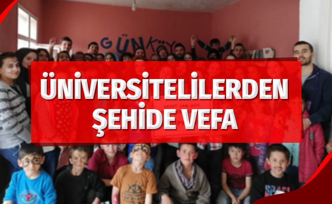 Üniversitelilerden şehide vefa