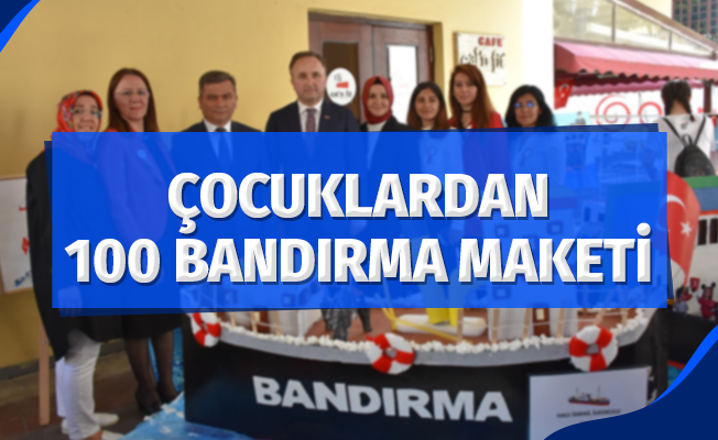 Anaokulu çocuklarından 100 Bandırma Vapuru maketi
