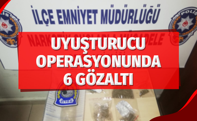Samsun’da uyuşturucu operasyonu: 6 gözaltı