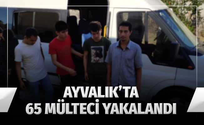 Ayvalık'ta 65 mülteci yakalandı