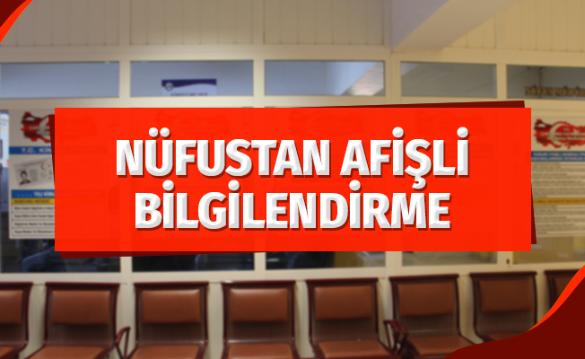 Nüfustan afişli bilgilendirme