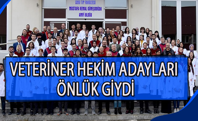 Veteriner hekim adayları önlük giydi