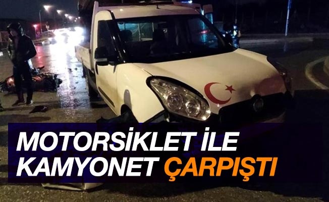 Samsun'da motosiklet kamyonet ile çarpıştı: 1 yaralı