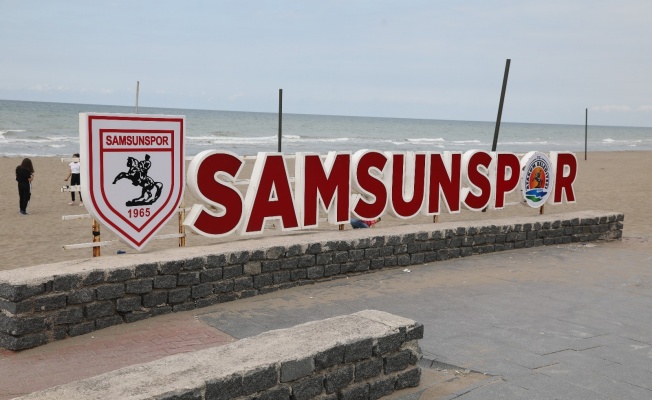 Atakum sahilindeki Samsunspor tabelası onarıldı