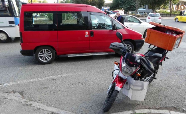Samsun’da motosikletli kurye kazası: 1 yaralı