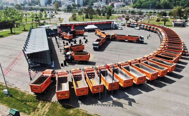 Samsun Büyükşehir Belediyesi araç filosuna 45 yeni kamyon