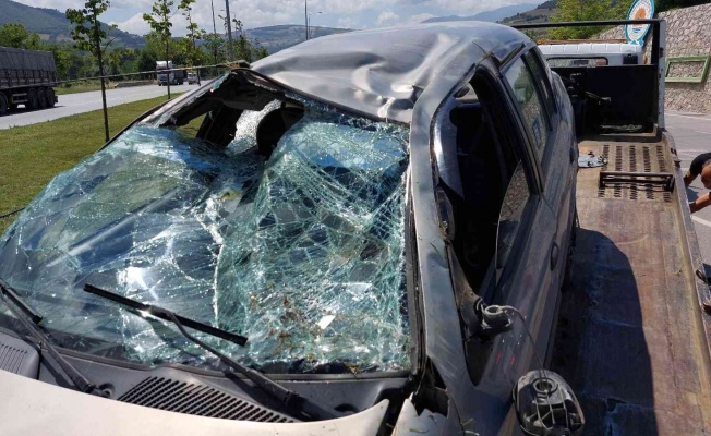 Samsun’da otomobil takla attı: 2 yaralı