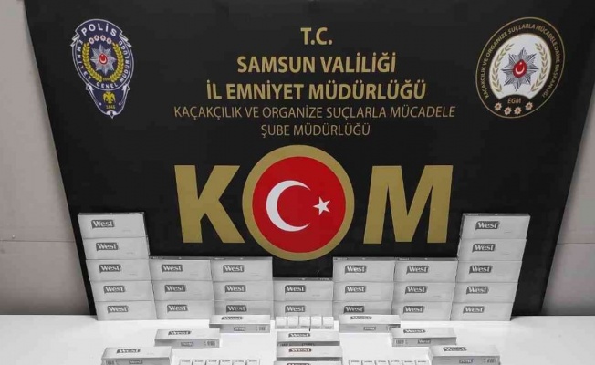 Samsun’da 1128 paket kaçak sigara ele geçirildi