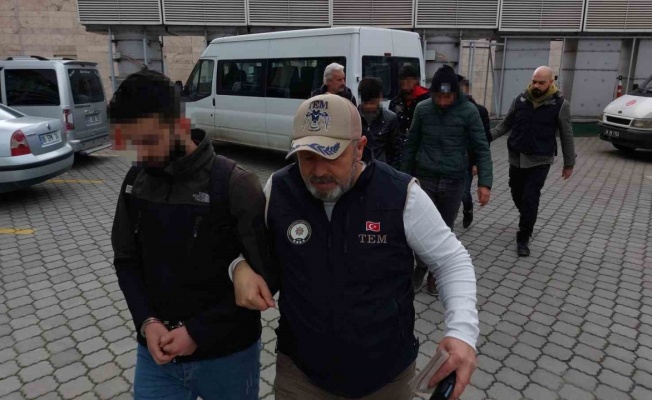 Samsun’da DEAŞ’tan gözaltına alınan 5 yabancı uyruklu adliyeye sevk edildi