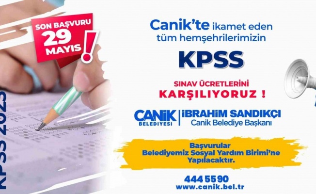 Canik’ten KPSS ücreti desteği