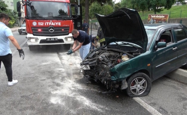 Samsun’da 3 araçlı trafik kazası: 1 yaralı