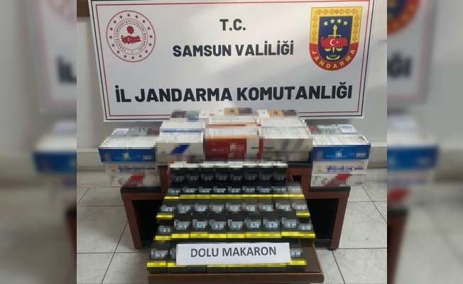 Jandarma ekipleri 7 bin 300 dal tütün doldurulmuş makaron ele geçirdi