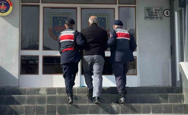 10 yıl 10 ay hapis cezası ile aranan şahıs jandarma tarafından yakalandı