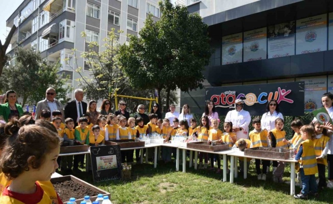 Atakumlu minikler, sebze ve meyve tohumlarını toprakla buluşturdu