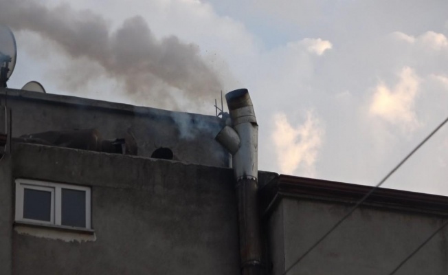 Bafra’da fırın bacasında yangın paniği