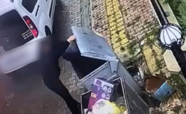 Çöp konteyneri içinde uyuşturucu teslimatı kameraya yansıdı: 4 kişi 6 bin 937 hapla yakalandı