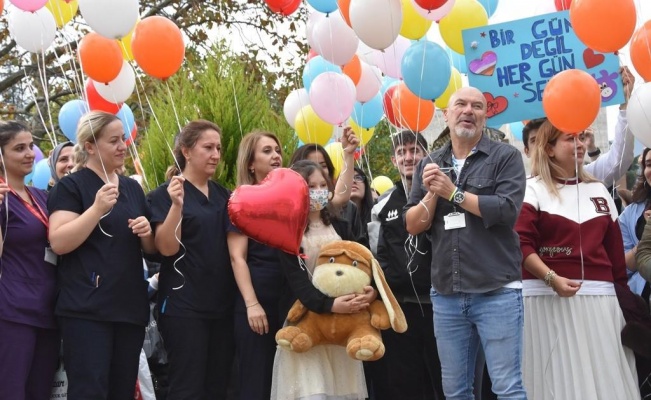 Lösemiyi yenen Kübranur’un mutluluğu gökyüzüne taşındı