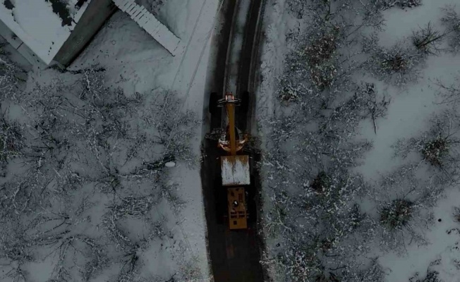 Atakum kırsalında kar mesaisi