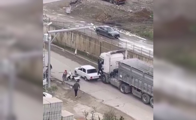 Samsun’da tır şoförüne sopayla saldırdılar
