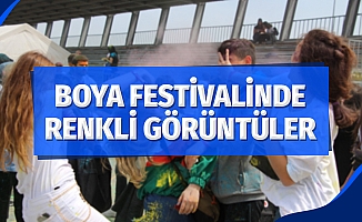 Boya festivalinde renkli görüntüler