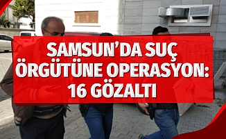 Samsun'da suç örgütüne operasyon: 16 gözaltı