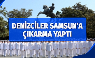 Denizciler Samsun'a çıkarma yaptı