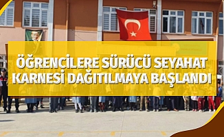 Öğrencilere sürücü seyahat karnesi dağıtımına başlandı