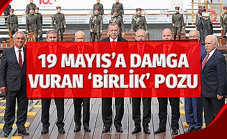 Samsun’da 19 Mayıs kutlamasına damga vuran “birlik pozu”