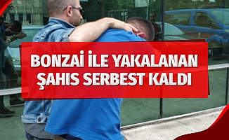 Bonzai ile yakalanan şahıs serbest