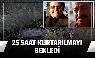 Kocasının cesediyle birlikte 25 saat kurtarılmayı bekledi