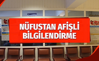 Nüfustan afişli bilgilendirme