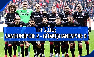 TFF 2. Lig: Samsunspor: 3 - Gümüşhanespor: 0