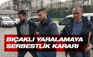Bıçaklı yaralama şüphelisi mahkemece serbest bırakıldı