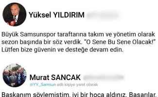 ADS Başkanı Sancak’tan Samsunspor Başkanı Yıldırım’a: