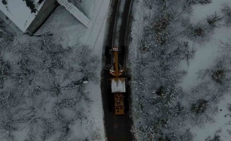 Atakum kırsalında kar mesaisi