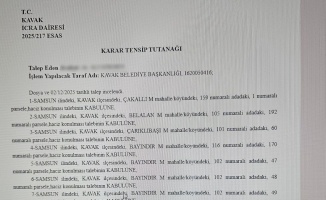 Kavak Belediyesi’ne ait 10 taşınmaza haciz