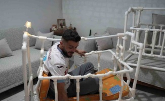 Tesisatçıdan borudan beşik: İçine girip test etti, viral oldu